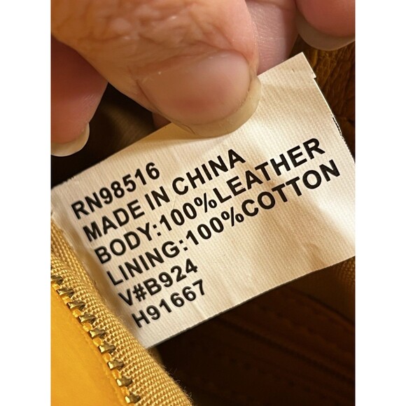 Coldwater Creek Buttery Soft Leather Harvest Gold Yellow Hobo Shoulder Bag Purse - Picture 12 of 16